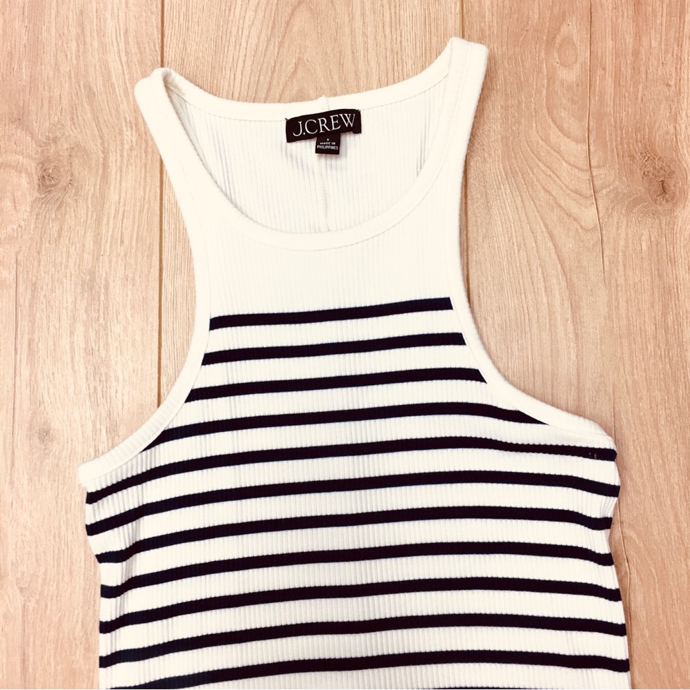J crew ribbed knit muscle tee shirt tank top 
Racerback style small preppy beach